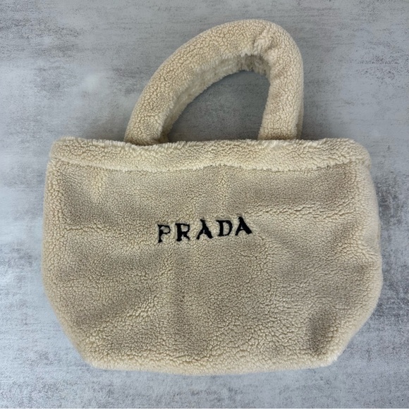 Prada Teddy Shearling VIP Tote